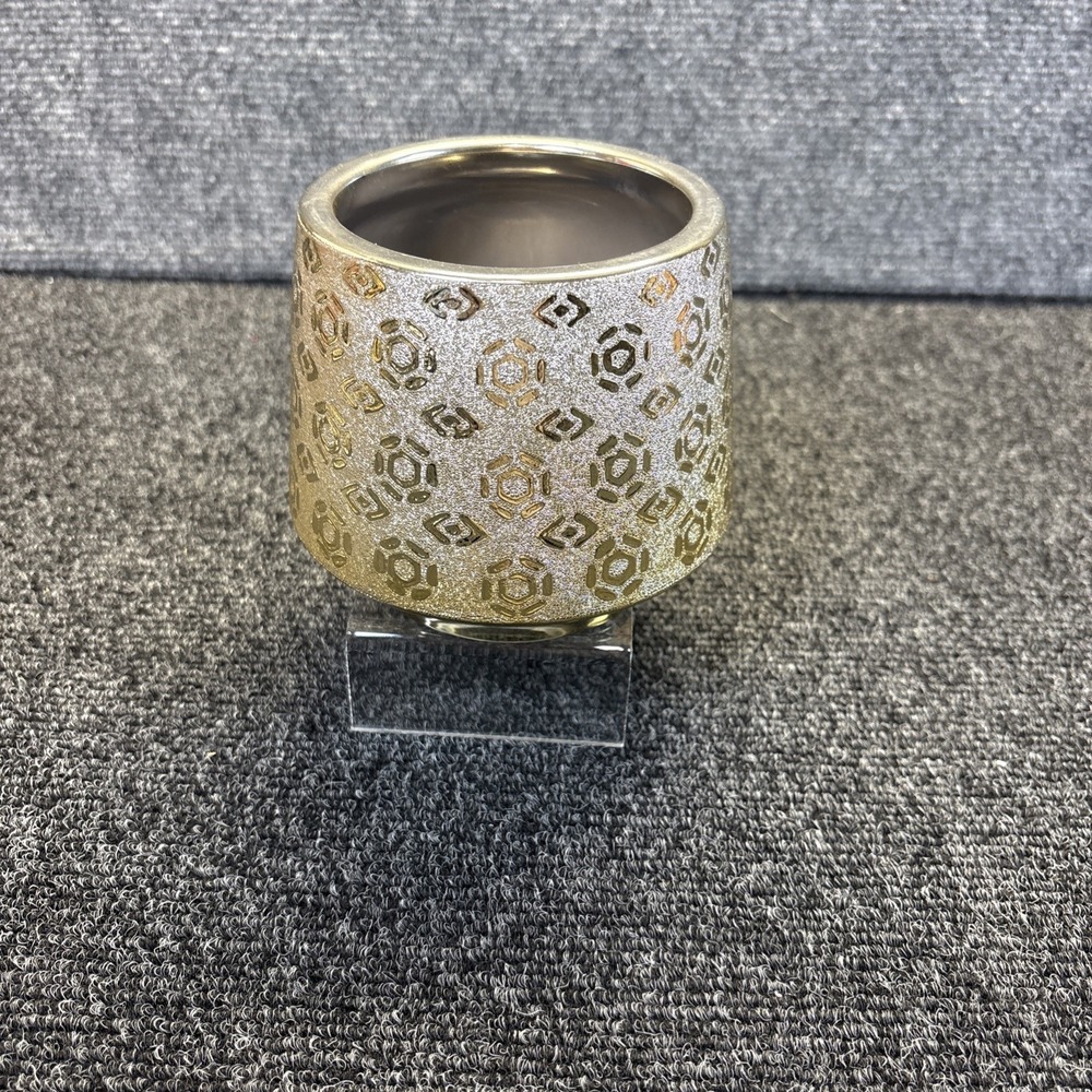 Design Pac~Candle Holder/Planter/Pen Holder/Gold Tone Multi-Use 4.5" H 5"W